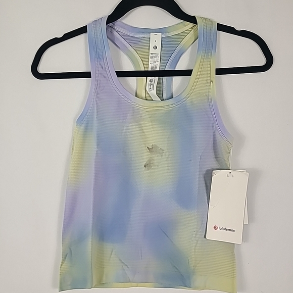 NWT Lululemon Swiftly Tech Racerback Tank 2.0 Psychedelic Wash Lavender Sz 2 ! - Picture 1 of 9
